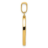 14K Polished Crooked Heart Pendant K4664