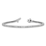 14k White Gold Complete 1.25 carat Round AAA Diamond 4-prong 7 inch Tennis Bracelet X729WAAA