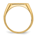 14k 12.5x6.0mm Open Back Signet Ring RS423