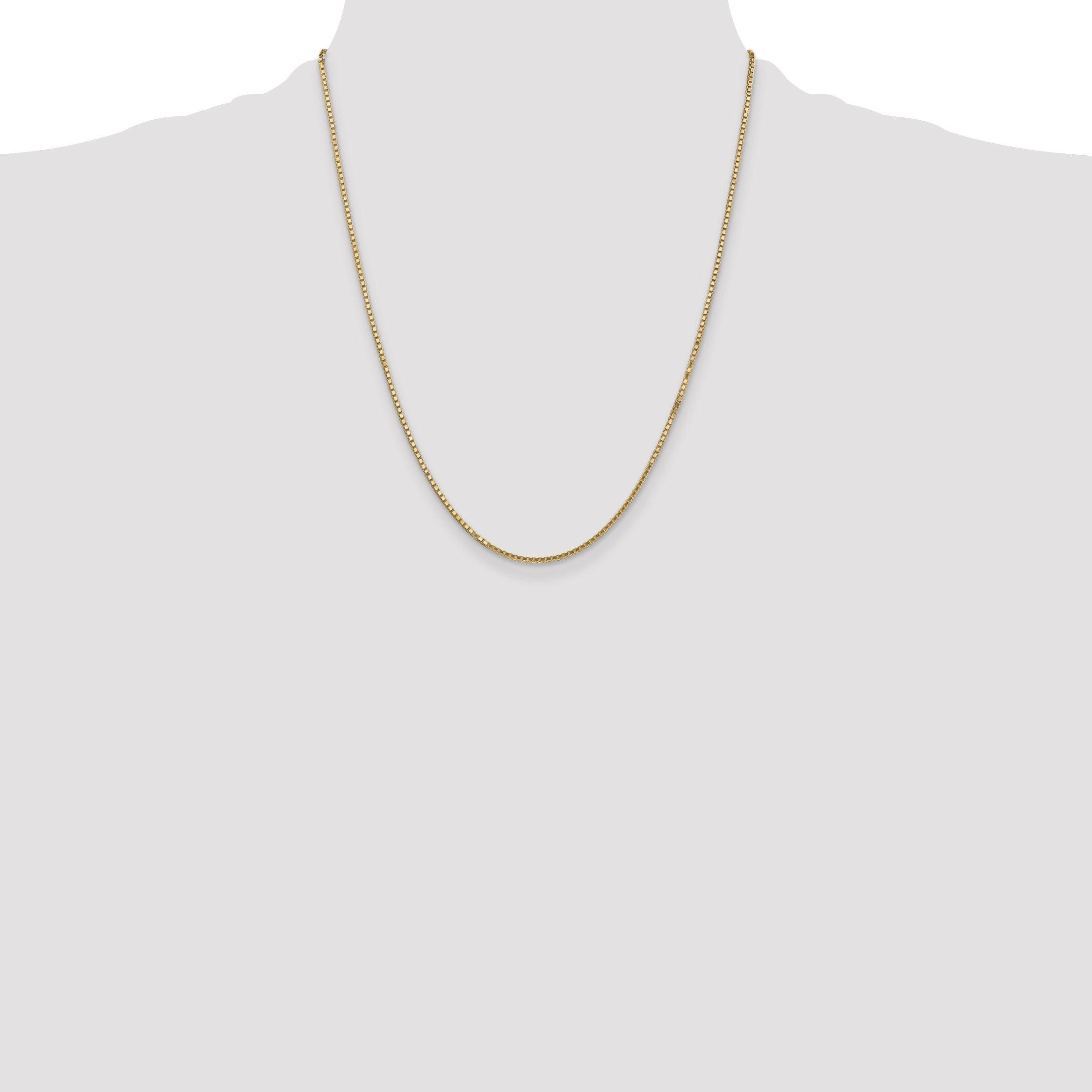 14K 26 inch 1.5mm Box with Lobster Clasp Chain BOX150