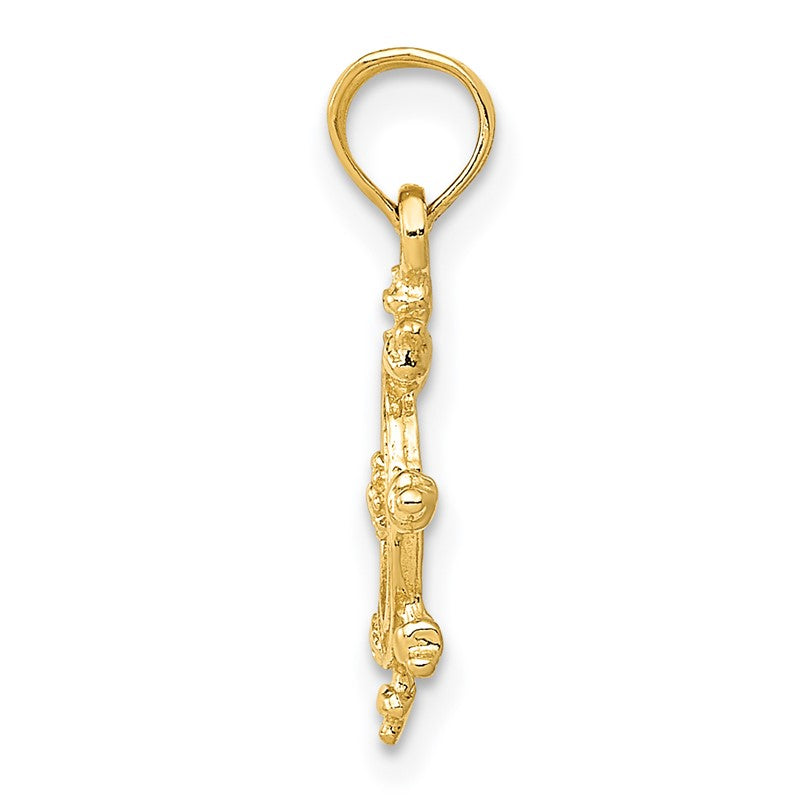 14k Ship Wheel Pendant K3066