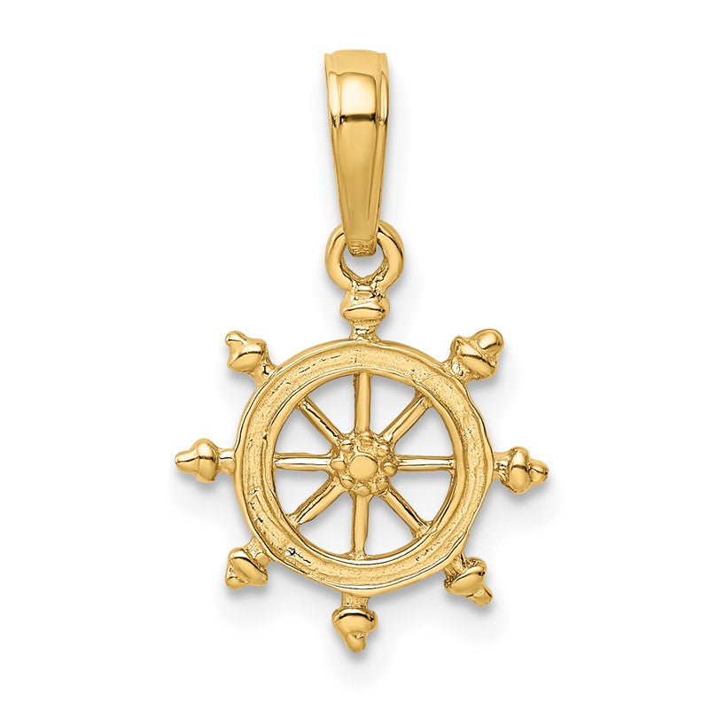 14k Ship Wheel Pendant K3066