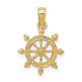 14k Ship Wheel Pendant K3066