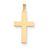 14K Polished Cross Charm C3603