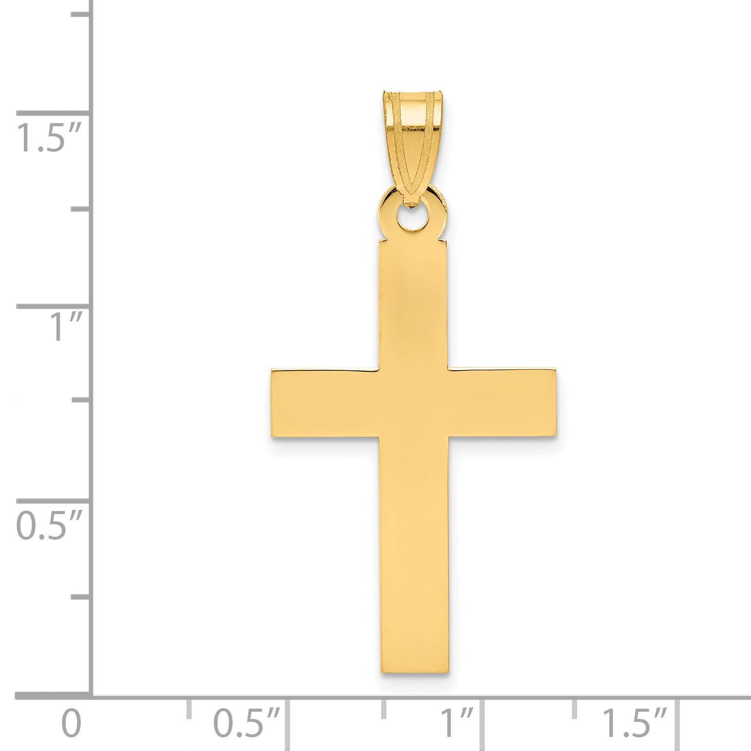 14K Polished Cross Charm C3603