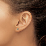 Inverness 14k Blue and Aurora Borealis Crystal Flower Post Piercing Earrings 222E