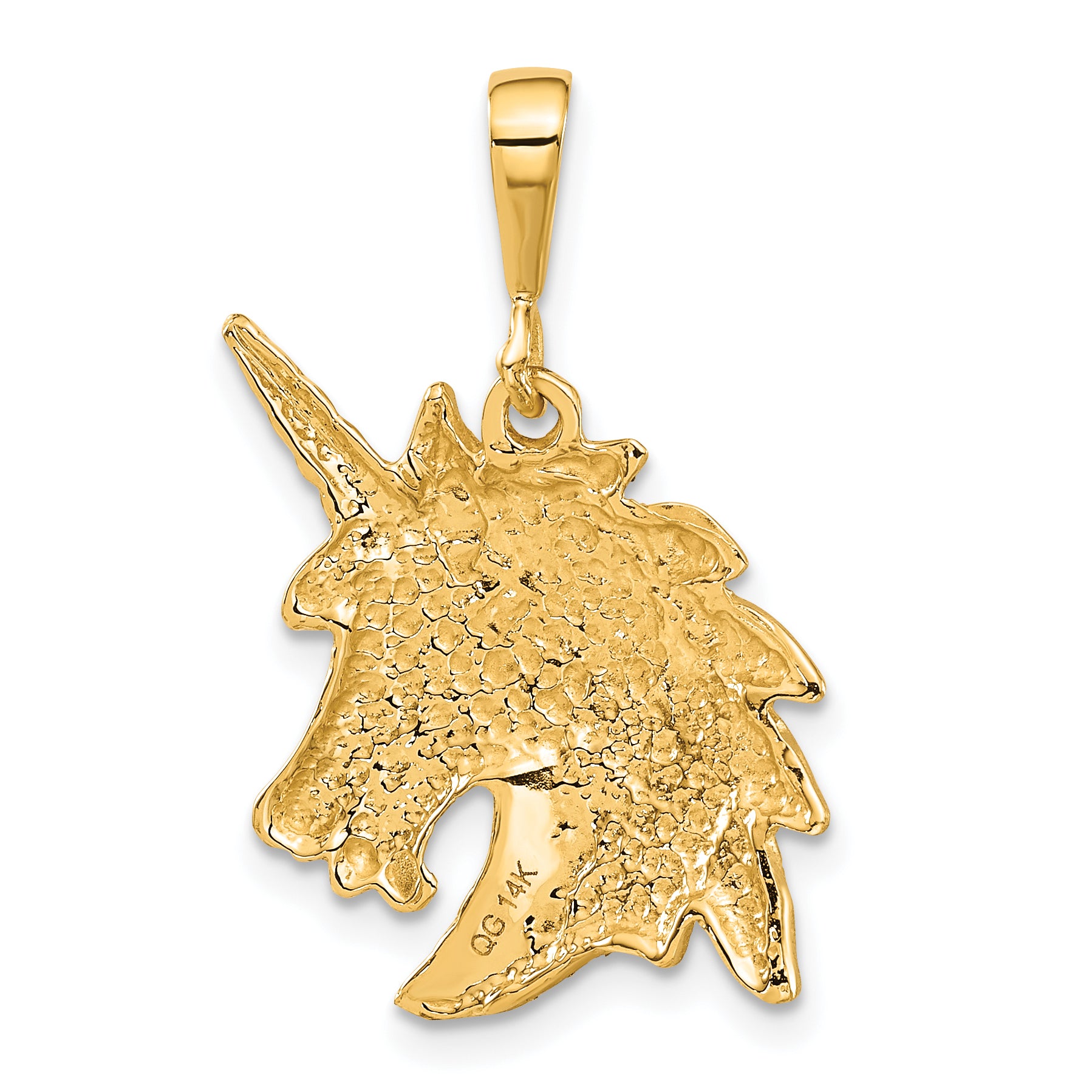 14k Unicorn Head Charm C1149