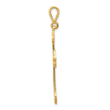 14k Budded Cross Pendant C1474