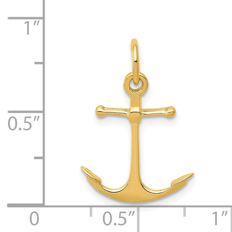 14K 3-D Anchor Charm A5059