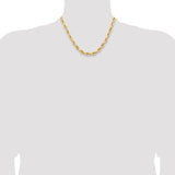 14K 18 inch 7mm Semi Solid Rope with Lobster Clasp Chain BC194