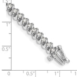 14k White Gold Complete 1.95 carat Round AAA Diamond Fancy Spiral 7 inch Tennis Bracelet X2002WAAA