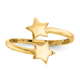 14k Double Star Toe Ring C2080
