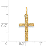 14K Laser Designed Ichthus Cross Charm XR1200