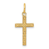 14K Laser Designed Ichthus Cross Charm XR1200