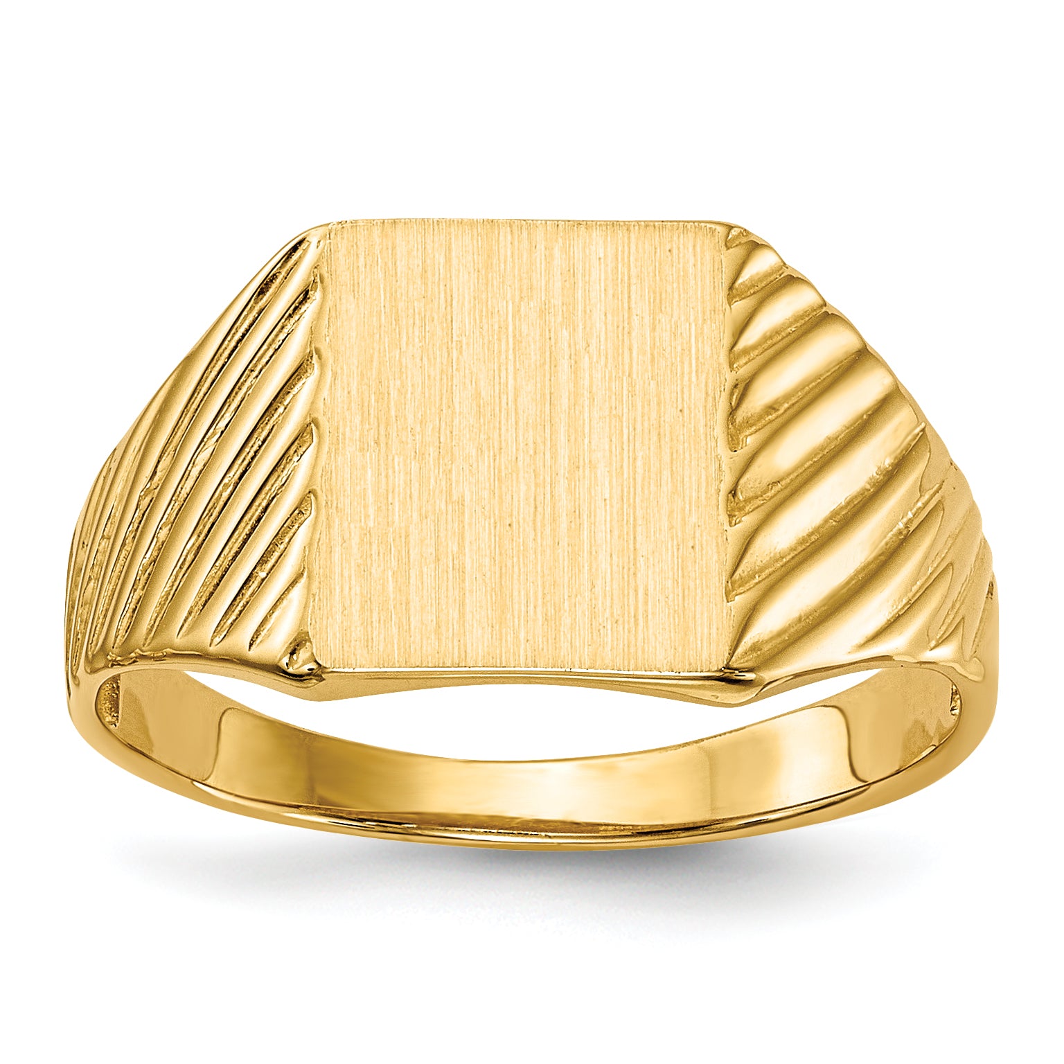 14k 8.0x9.5mm Open Back Signet Ring RS373