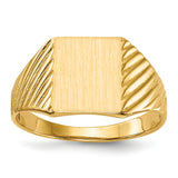 14k 8.0x9.5mm Open Back Signet Ring RS373