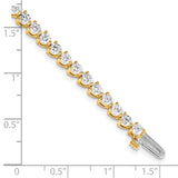 14k Complete 4.73 carat Round AA Diamond 3-prong 7 inch Tennis Bracelet X2840AA