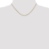 14K 26 inch 1.65mm Solid Diamond-cut Cable with Lobster Clasp Chain PEN141