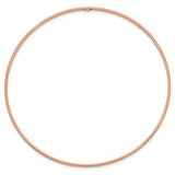 14k Rose Gold Polished 1.50mm Slip-on Round Bangle Bracelet DB539