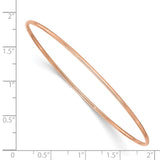 14k Rose Gold Polished 1.50mm Slip-on Round Bangle Bracelet DB539