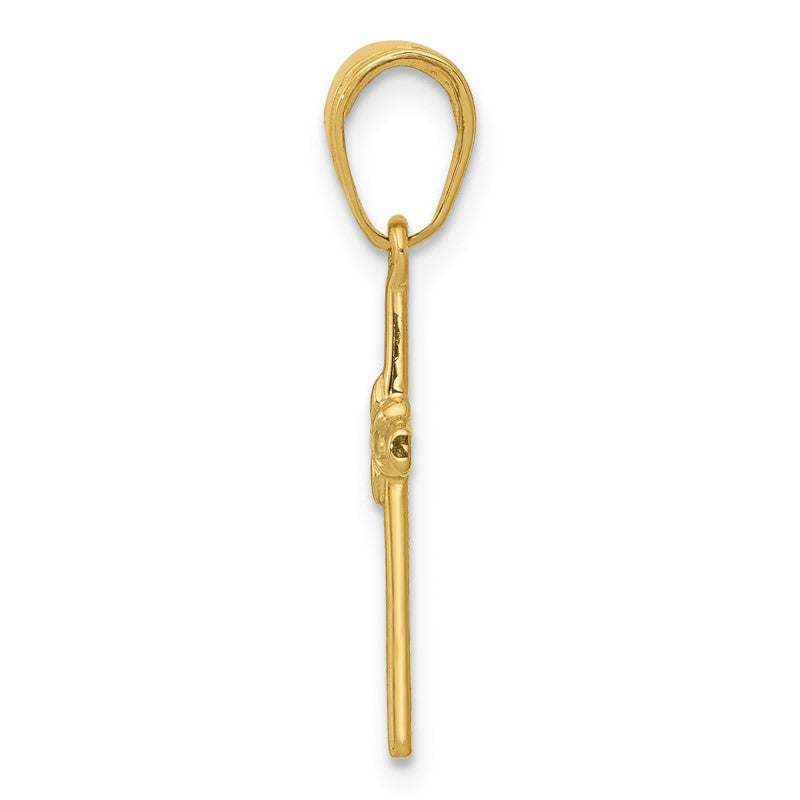 14k Polished Cross Charm C3882