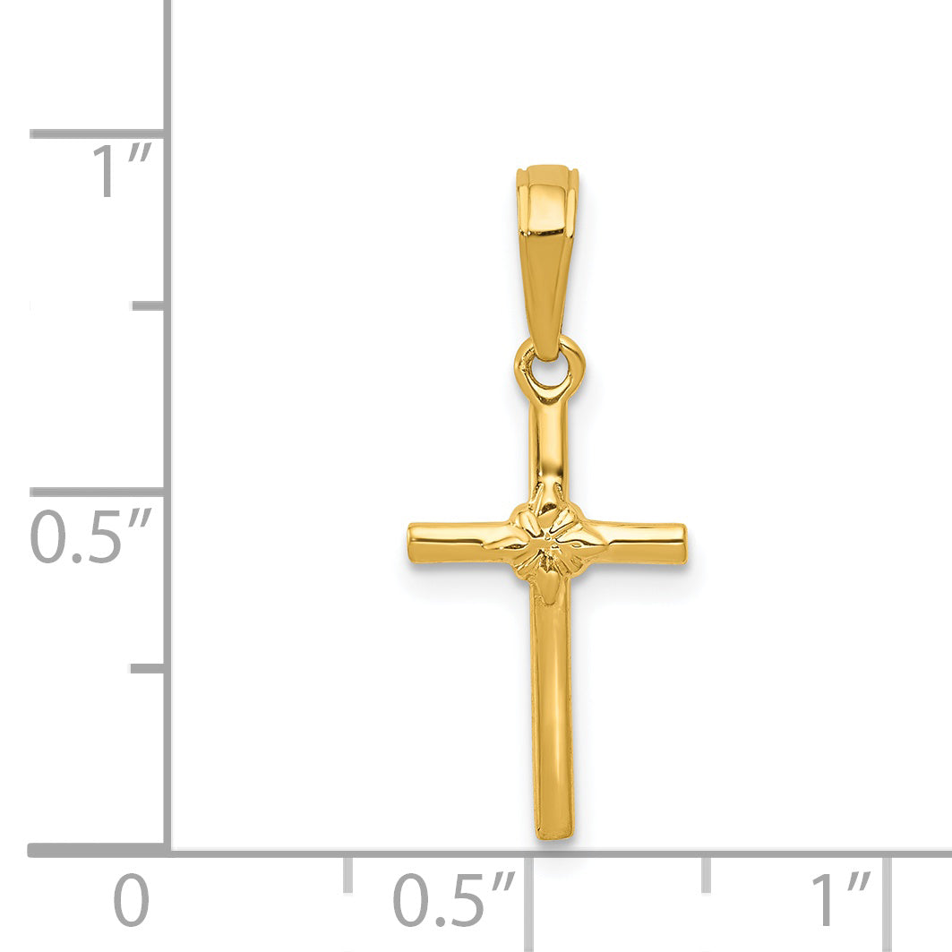 14k Polished Cross Charm C3882