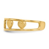 14k Hearts Toe Ring R560