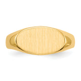 14k 13.5x7.0mm Closed Back Signet Ring RS241
