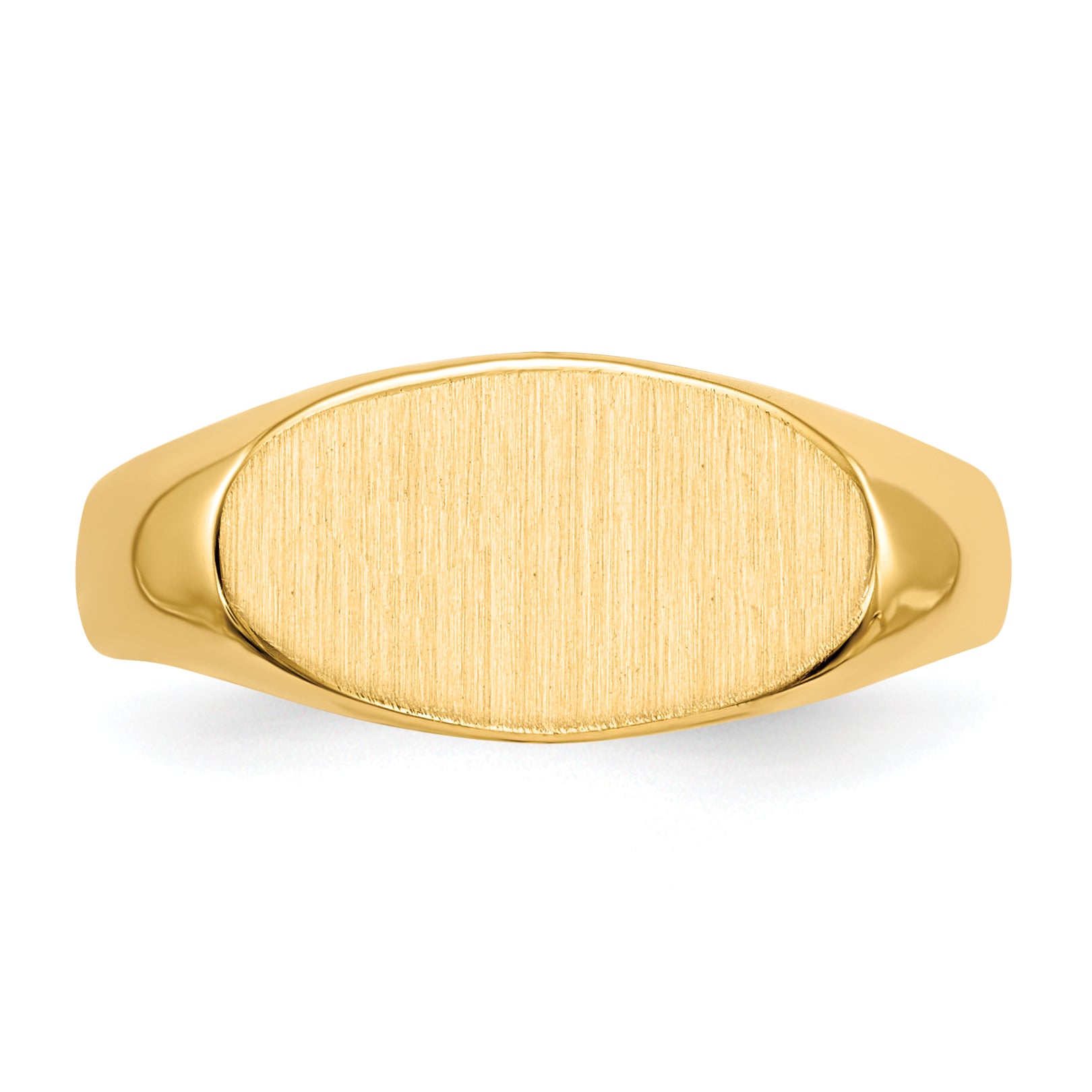 14k 13.5x7.0mm Closed Back Signet Ring RS241