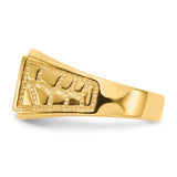 14k 13.0x8.5mm Open Back Mens Signet Ring CH165