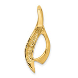 14k Polished Slide Fits up to 6mm Regular/Fancy/Reversible Omega SL276