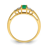 14k Emerald and Diamond Ring RM5777