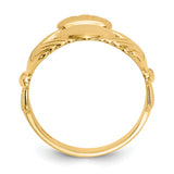 14k Mens Polished Claddagh Ring D3113