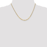 14K 10 inch 2.2mm Flat Beveled Curb with Lobster Clasp Anket FBU060