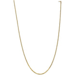 14K 10 inch 2.2mm Flat Beveled Curb with Lobster Clasp Anket FBU060