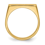 14k 16.0x6.0mm Closed Back Signet Ring RS415