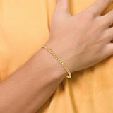 14K 10 inch 3mm Concave Anchor with Lobster Clasp Chain CCA080