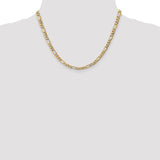 14K 26 inch 5.75mm Semi-Solid Figaro with Lobster Clasp Chain BC95