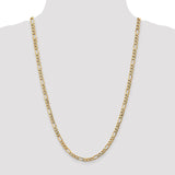 14K 26 inch 5.75mm Semi-Solid Figaro with Lobster Clasp Chain BC95