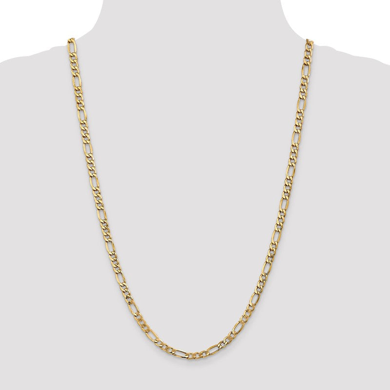 14K 26 inch 5.75mm Semi-Solid Figaro with Lobster Clasp Chain BC95