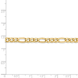 14K 26 inch 5.75mm Semi-Solid Figaro with Lobster Clasp Chain BC95