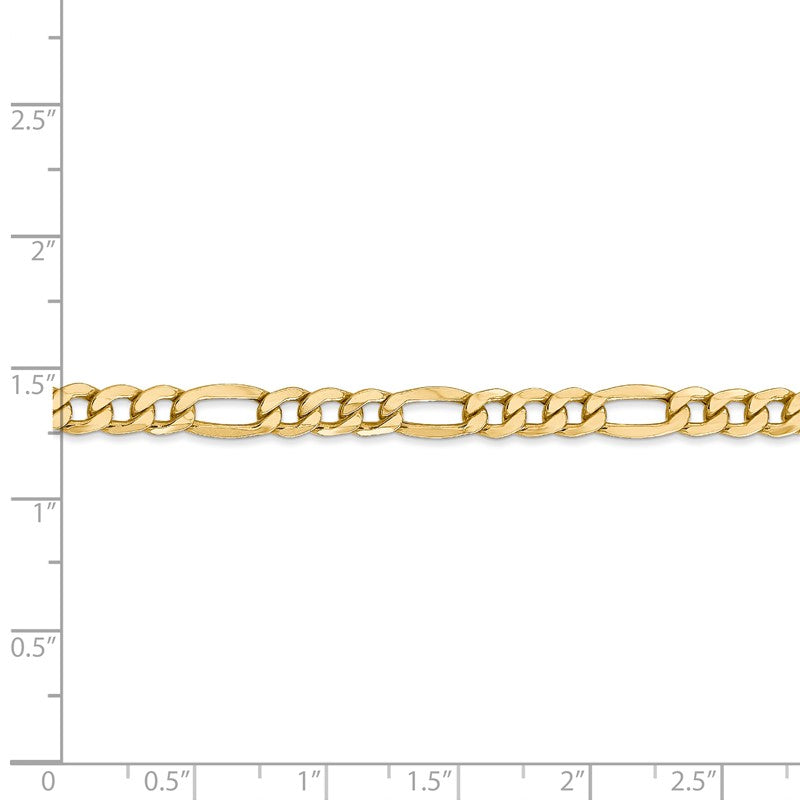 14K 26 inch 5.75mm Semi-Solid Figaro with Lobster Clasp Chain BC95