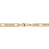 14K 26 inch 5.75mm Semi-Solid Figaro with Lobster Clasp Chain BC95