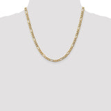 14K 26 inch 5.75mm Semi-Solid Figaro with Lobster Clasp Chain BC95
