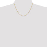 14K 10 inch 1mm Diamond-cut Parisian Wheat with Lobster Clasp Anklet PEN275