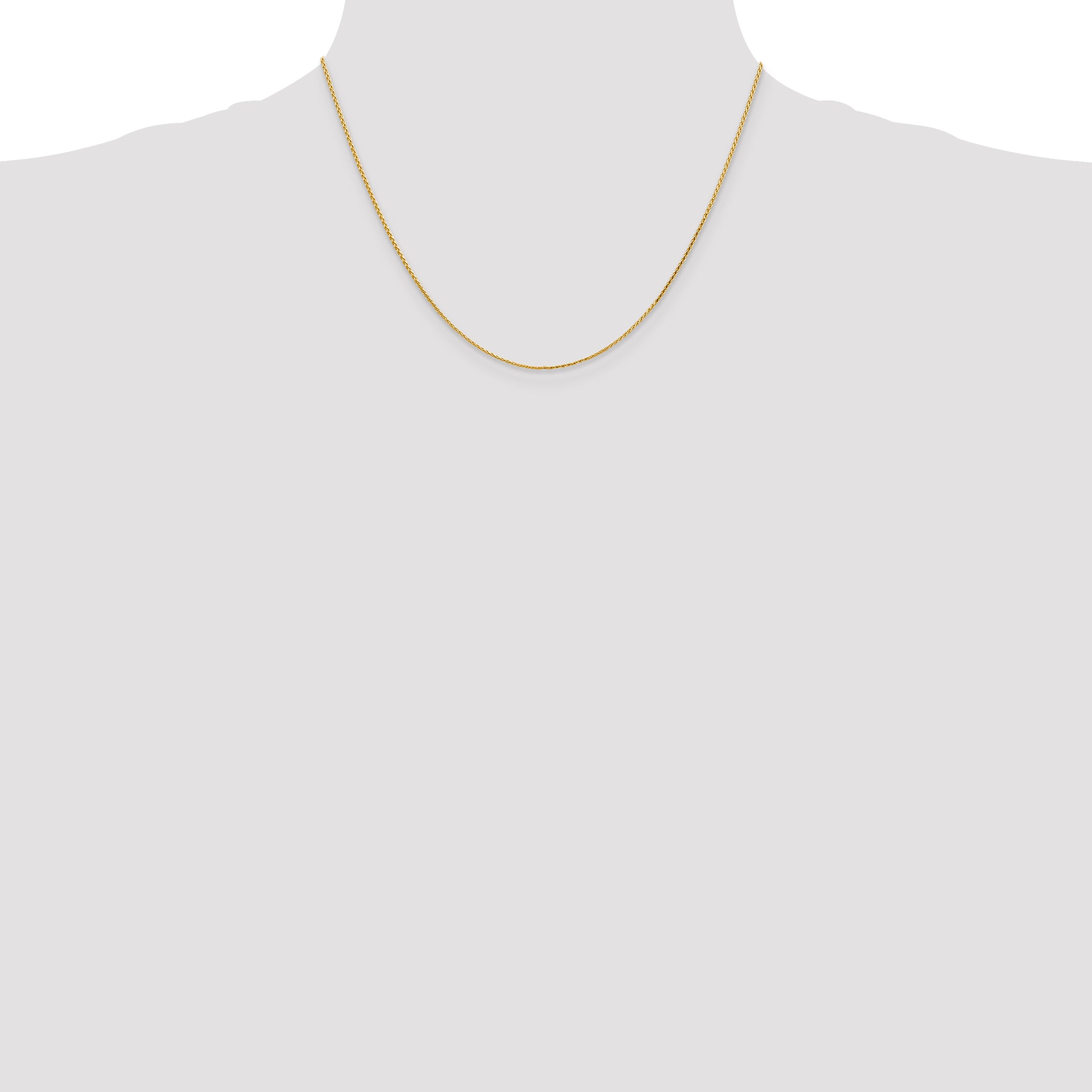 14K 10 inch 1mm Diamond-cut Parisian Wheat with Lobster Clasp Anklet PEN275