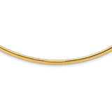 14k Polished 4mm Lightweight 16 inch Domed Omega Necklace ODL4