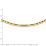 14k Polished 4mm Lightweight 16 inch Domed Omega Necklace ODL4