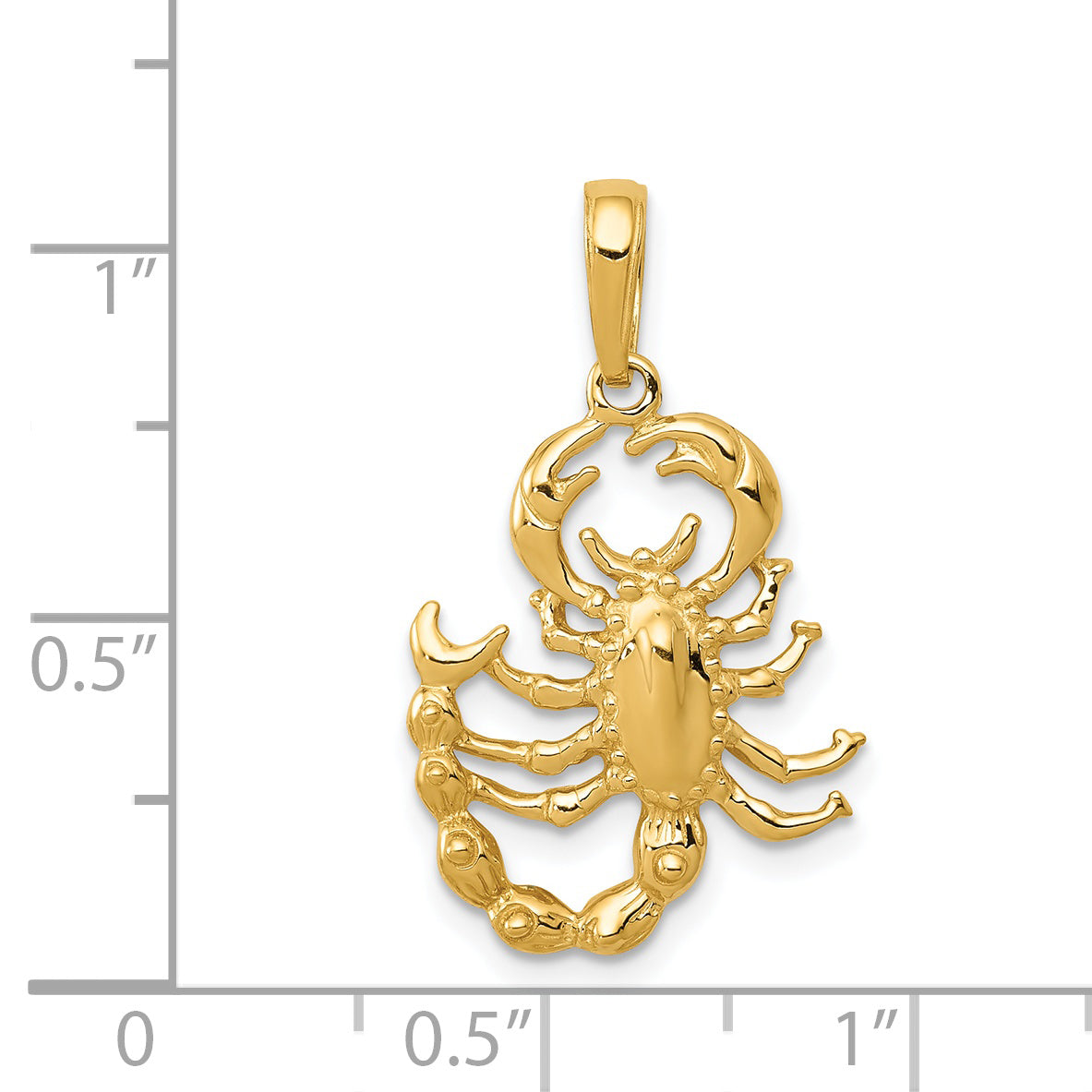 14k Scorpion Pendant D1330