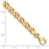 14K 18 inch 6.1mm Hand Polished Fancy Link with Fancy Lobster Clasp Chain LK416